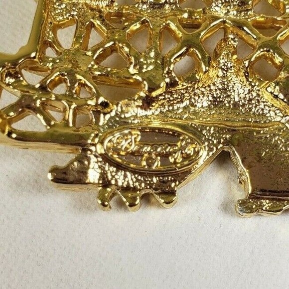 Vintage Danecraft Carnival County Fair Clear Crystal Brooch Pin - Picture 7 of 8